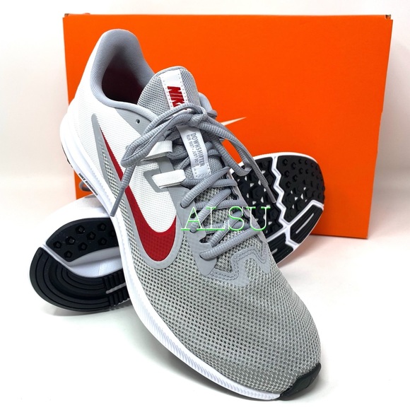 Nike Downshifter 9 Wolf Grey Canvas Men’s Sneakers - Picture 11 of 12